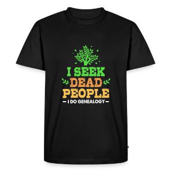 Généalogie de l’arbre généalogique - T-shirt Premium bio Homme - noir - Devant - Nico (187cm)