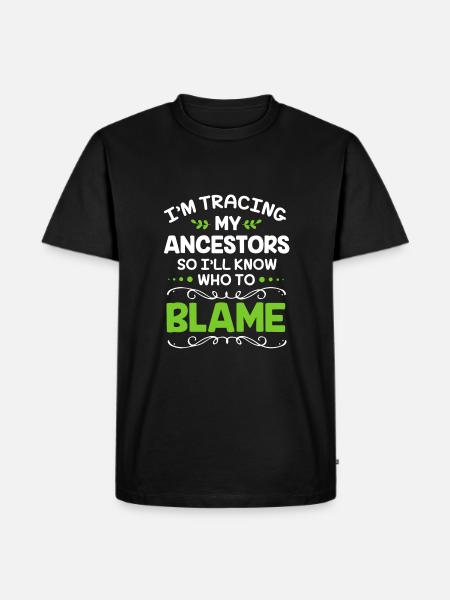 Family tree genealogy - Men's Premium Organic T-Shirt - black