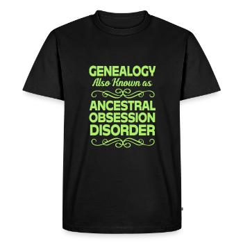 Généalogie de l’arbre généalogique - T-shirt Premium bio Homme - noir - Devant - Nico (187cm)