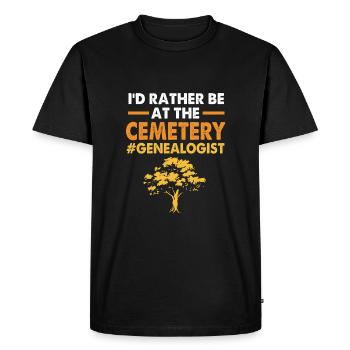 Généalogie de l’arbre généalogique - T-shirt Premium bio Homme - noir - Devant - Nico (187cm)