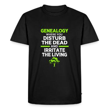 Généalogie de l’arbre généalogique - T-shirt Premium bio Homme - noir - Devant - Nico (187cm)