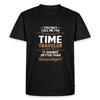 Généalogie de l’arbre généalogique - T-shirt Premium bio Homme - noir - Devant - Nico (187cm)