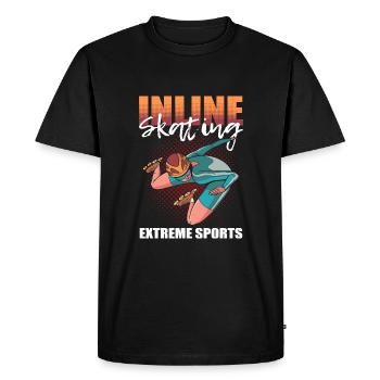 Patins à roulettes Patins à roues alignées - T-shirt Premium bio Homme - noir - Devant - Nico (187cm)