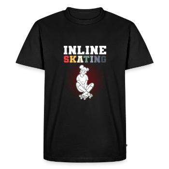 Patins à roulettes Patins à roues alignées - T-shirt Premium bio Homme - noir - Devant - Nico (187cm)