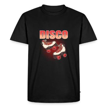 Patins à roulettes Patins à roues alignées Disco - T-shirt Premium bio Homme - noir - Devant - Nico (187cm)