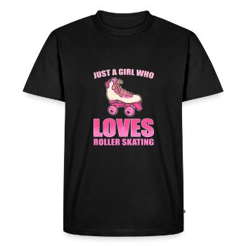 Patins à roulettes Patins à roues alignées Filles - T-shirt Premium bio Homme - noir - Devant - Nico (187cm)