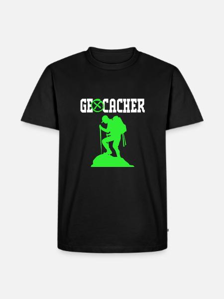 Geocaching Geocache Geocacher - Men's Premium Organic T-Shirt - black
