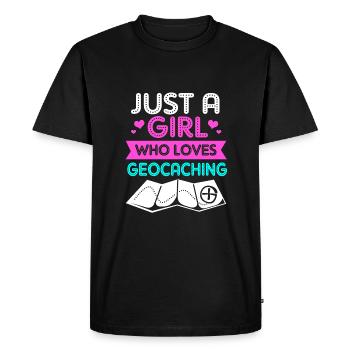 Géocaching Géocache Géocacher - T-shirt Premium bio Homme - noir - Devant - Nico (187cm)