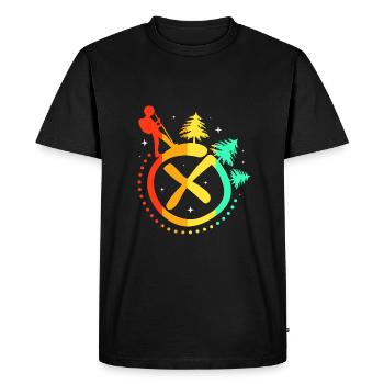 Geocaching Geocache Geocacher - Men's Premium Organic T-Shirt - black - Front - Nico (187cm)