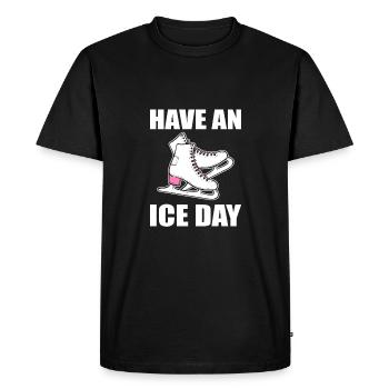 Patinage sur glace Patinage sur glace Patinage sur glace - T-shirt Premium bio Homme - noir - Devant - Nico (187cm)