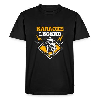 Légende du karaoké - T-shirt Premium bio Homme - noir - Devant - Nico (187cm)