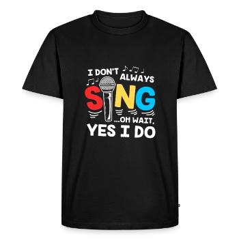 Karaoké - T-shirt Premium bio Homme - noir - Devant - Nico (187cm)