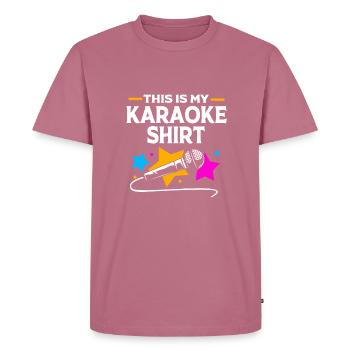 Karaoké - T-shirt Premium bio Homme - mauve - Devant - Nico (187cm)