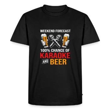 Karaoké - T-shirt Premium bio Homme - noir - Devant - Nico (187cm)