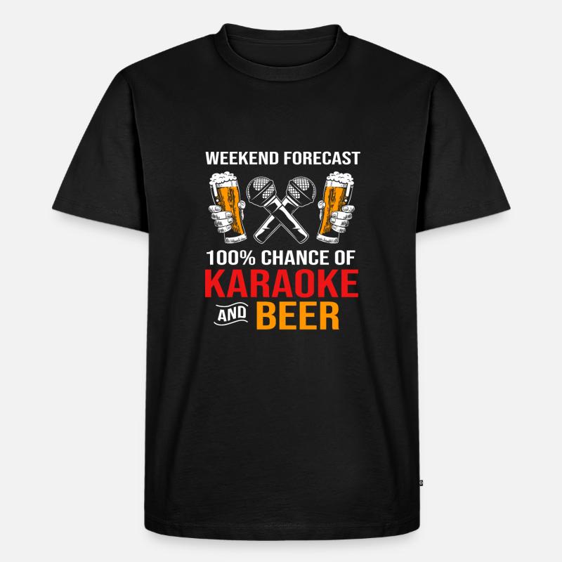 Karaoke - Männer Premium Bio T-Shirt - Schwarz