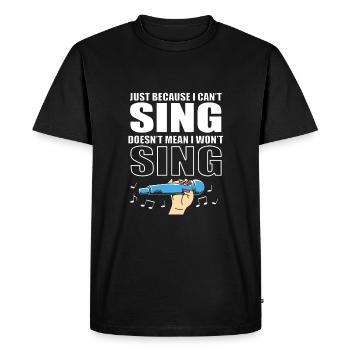 Karaoké - T-shirt Premium bio Homme - noir - Devant - Nico (187cm)