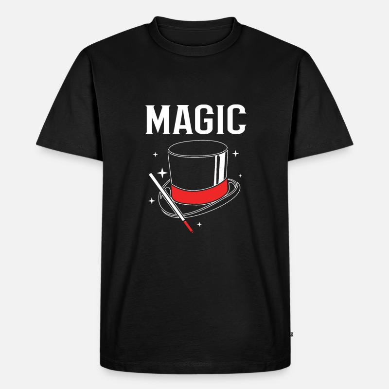 Zauberer - Männer Premium Bio T-Shirt - Schwarz