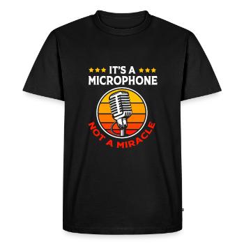 Microphone de karaoké - T-shirt Premium bio Homme - noir - Devant - Nico (187cm)