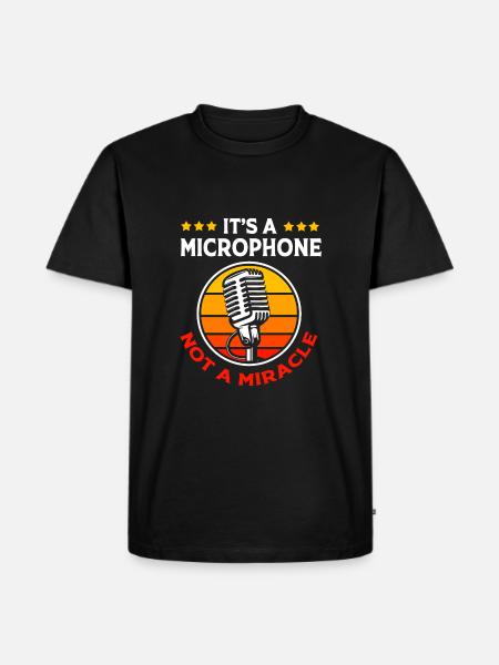 Karaoke Microphone - Men's Premium Organic T-Shirt - black