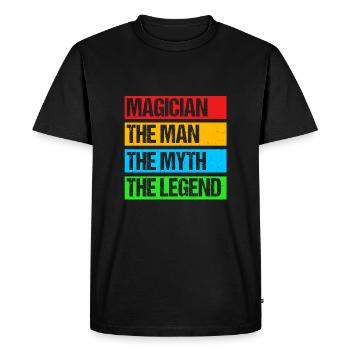 Sorcier - T-shirt Premium bio Homme - noir - Devant - Nico (187cm)