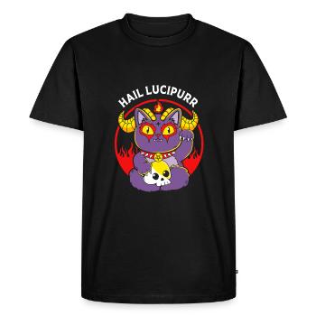 Porte-bonheur Maneki Neko Japon - T-shirt Premium bio Homme - noir - Devant - Nico (187cm)