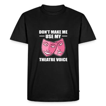 Théâtre Acteur Acteur Actrice Actrice - T-shirt Premium bio Homme - noir - Devant - Nico (187cm)