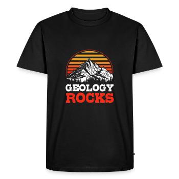Géologue Géologie - T-shirt Premium bio Homme - noir - Devant - Nico (187cm)