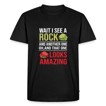 Géologue Géologie - T-shirt Premium bio Homme - noir - Devant - Nico (187cm)