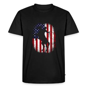 Rodéo - T-shirt Premium bio Homme - noir - Devant - Nico (187cm)