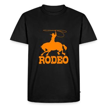 Rodéo - T-shirt Premium bio Homme - noir - Devant - Nico (187cm)