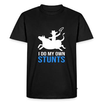 Rodéo - T-shirt Premium bio Homme - noir - Devant - Nico (187cm)