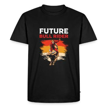Rodéo - T-shirt Premium bio Homme - noir - Devant - Nico (187cm)