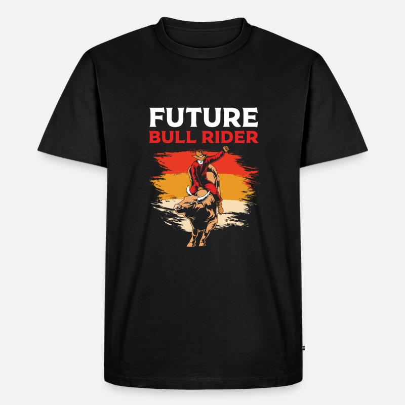 Rodeo - Männer Premium Bio T-Shirt - Schwarz