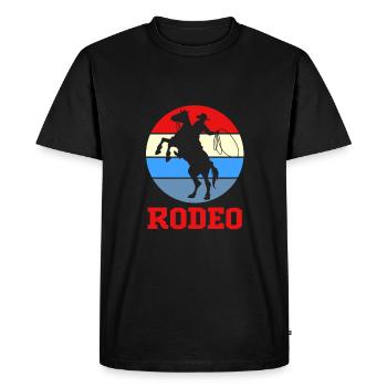 Rodéo - T-shirt Premium bio Homme - noir - Devant - Nico (187cm)