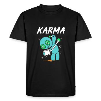 Karma vaudou - T-shirt Premium bio Homme - noir - Devant - Nico (187cm)