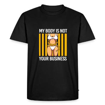 Positivité corporelle - T-shirt Premium bio Homme - noir - Devant - Nico (187cm)
