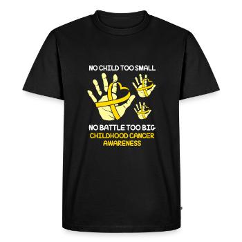 Enfant Cancer Survivant du Cancer - T-shirt Premium bio Homme - noir - Devant - Nico (187cm)