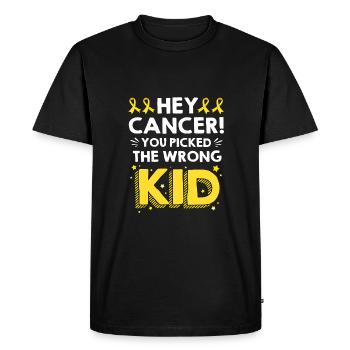 Enfant Cancer - T-shirt Premium bio Homme - noir - Devant - Nico (187cm)