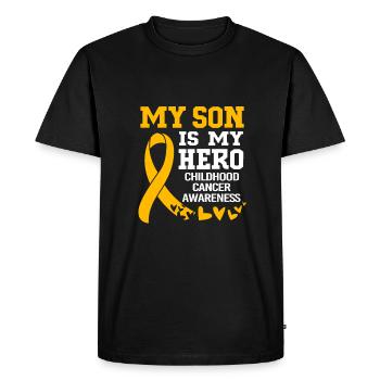 Enfant Cancer Survivant du Cancer - T-shirt Premium bio Homme - noir - Devant - Nico (187cm)