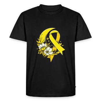 Enfant Cancer Survivant du Cancer - T-shirt Premium bio Homme - noir - Devant - Nico (187cm)