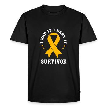 Enfant Cancer - T-shirt Premium bio Homme - noir - Devant - Nico (187cm)