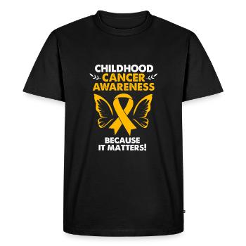 Enfant Cancer Survivant du Cancer - T-shirt Premium bio Homme - noir - Devant - Nico (187cm)