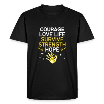 Enfant Cancer - T-shirt Premium bio Homme - noir - Devant - Nico (187cm)