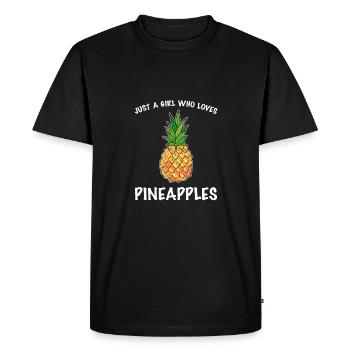 Pineapple - Men's Premium Organic T-Shirt - black - Front - Nico (187cm)