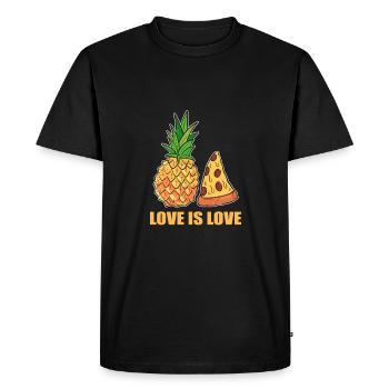 Pineapple - Men's Premium Organic T-Shirt - black - Front - Nico (187cm)