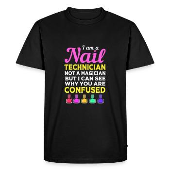 Créatrice d'ongles, esthéticienne, cosmétique pour les ongles - T-shirt Premium bio Homme - noir - Devant - Nico (187cm)
