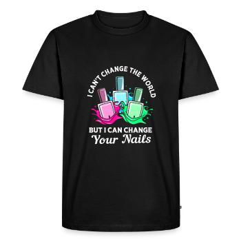 Beautician - Men's Premium Organic T-Shirt - black - Front - Nico (187cm)