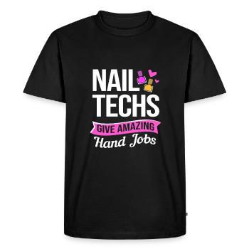 Créatrice d'ongles, esthéticienne, cosmétique pour les ongles - T-shirt Premium bio Homme - noir - Devant - Nico (187cm)