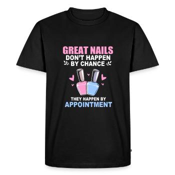 Créatrice d'ongles, esthéticienne, cosmétique pour les ongles - T-shirt Premium bio Homme - noir - Devant - Nico (187cm)