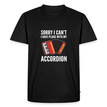 Accordéon - T-shirt Premium bio Homme - noir - Devant - Nico (187cm)